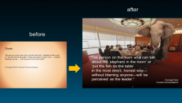 Slide makeover: before & after