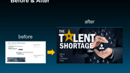Conference presentation title page makeover: before & after